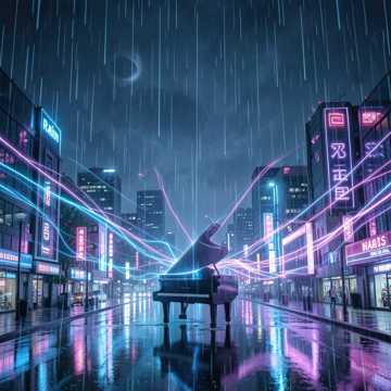 霓虹雨夜