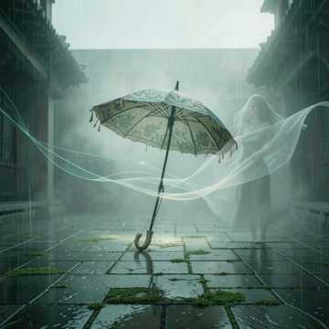 檐下雨