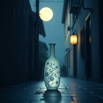 瓷瓶上的雨
