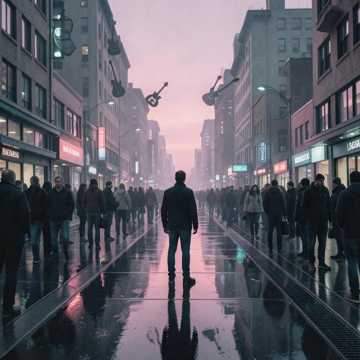 在人海