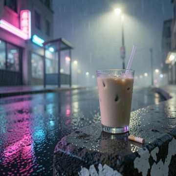 雨夜霓虹路