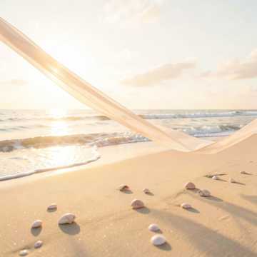 透明纱海风