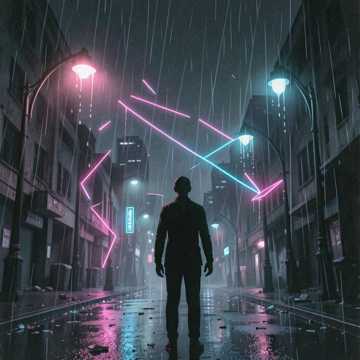 霓虹碎雨