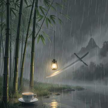 竹林雨纷纷 剑影断风沙