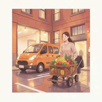 橙车碌过巷