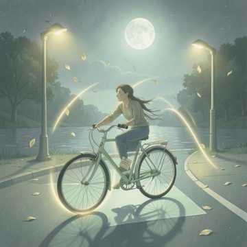 晚风踩单车