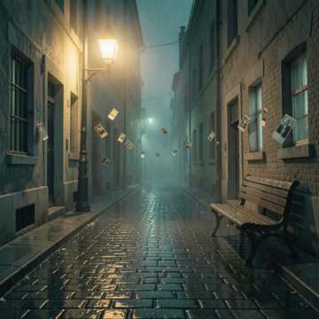 老街停格的夜