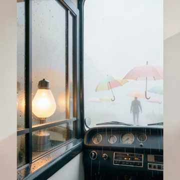 褪色的雨天