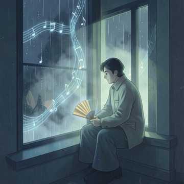 蒲扇摇晃的雨夜