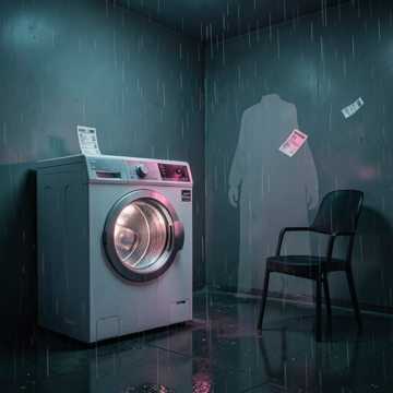 投币洗衣机在转