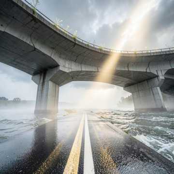 雨后桥上