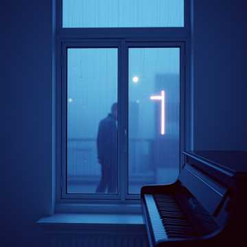 窗框上的雨痕