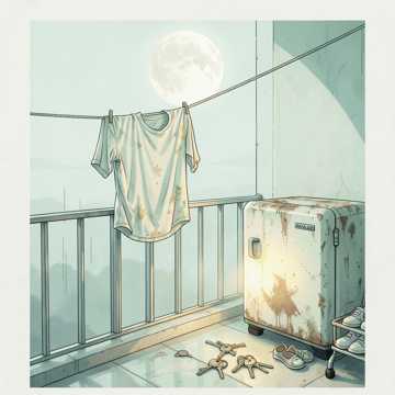 晾了三天没收的衣服