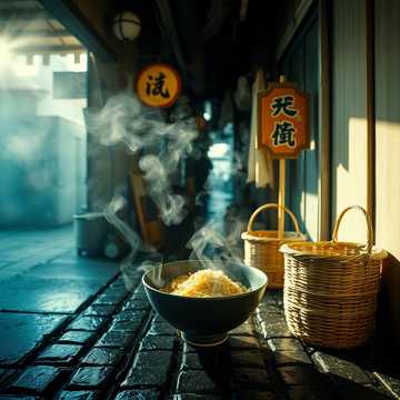 芝麻香漫清晨街