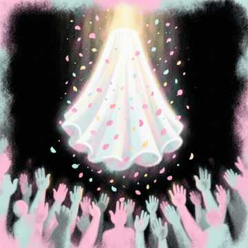 白纱落进掌声里