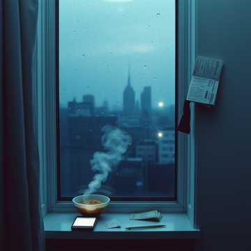 雨敲旧窗檐