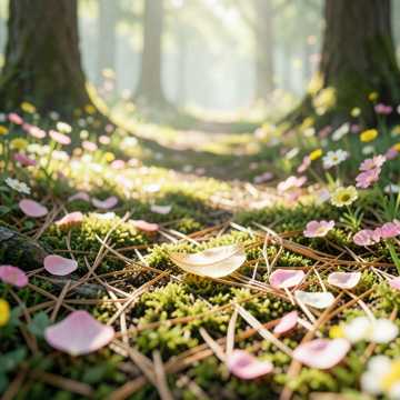 花开森林里