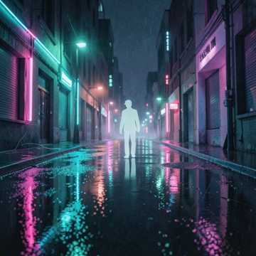 霓虹未眠的街道