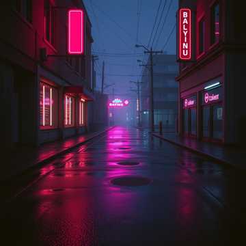 霓虹照着空影