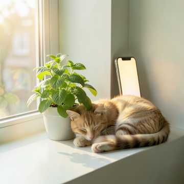 猫在窗边睡着了