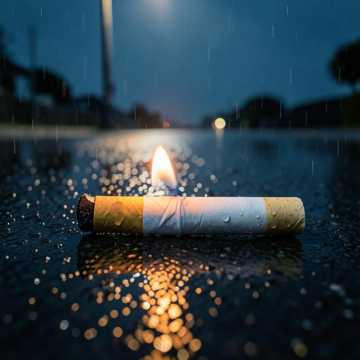 没点着的烟