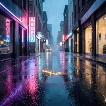 细雨中淡开的琴键