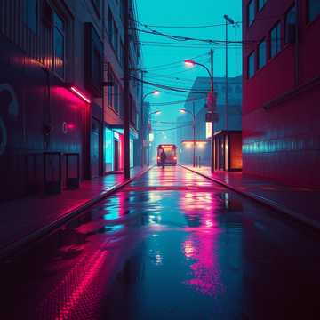 霓虹雨巷