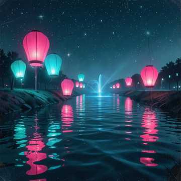 一盏盏浮灯