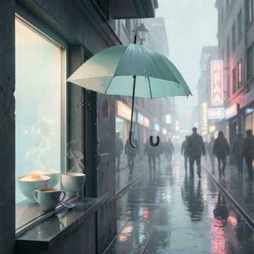 雨后那条街