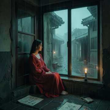 残烛引雨