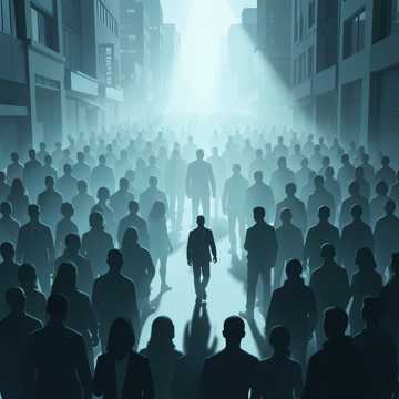 人群里一个人