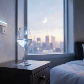 空酒杯里的月光