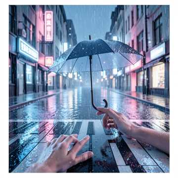 雨打树叶