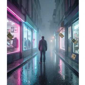 霓虹未眠的街