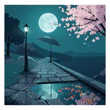 青石板上的雨铃