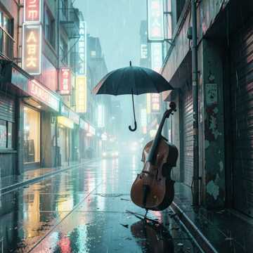 雨の夜に、君の影