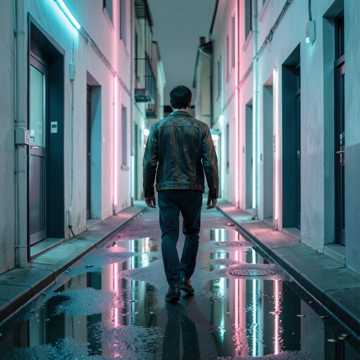 夜巷的灯沉默