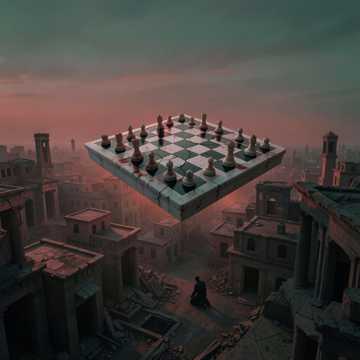 残阳棋子碎成灰
