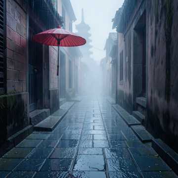 烟雨旧画屏