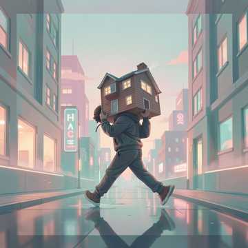 背着家奔跑