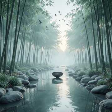 竹林听泉