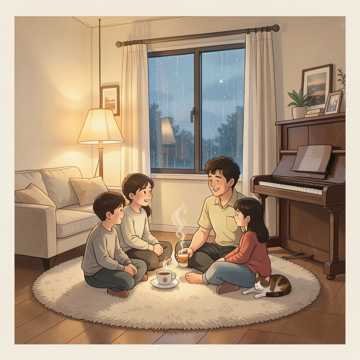 一家人在一起就是幸福