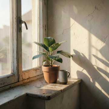 晨光漫过屋檐
