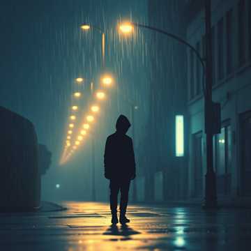 空荡的街灯蔓延