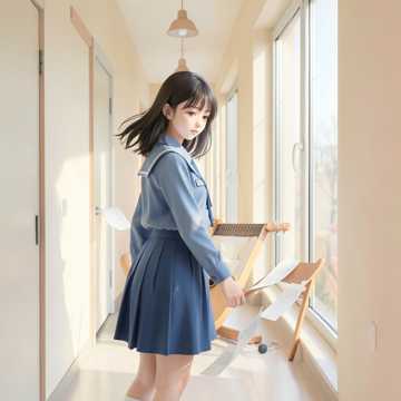 蓝色校服
