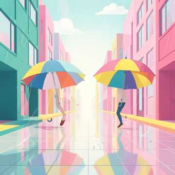 两把伞呢