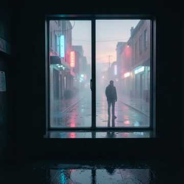 비 온 뒤 창가