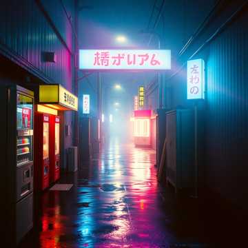 霓虹雨巷