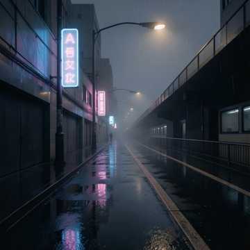 人潮散去的街