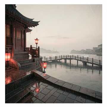 烟雨故城听潮声